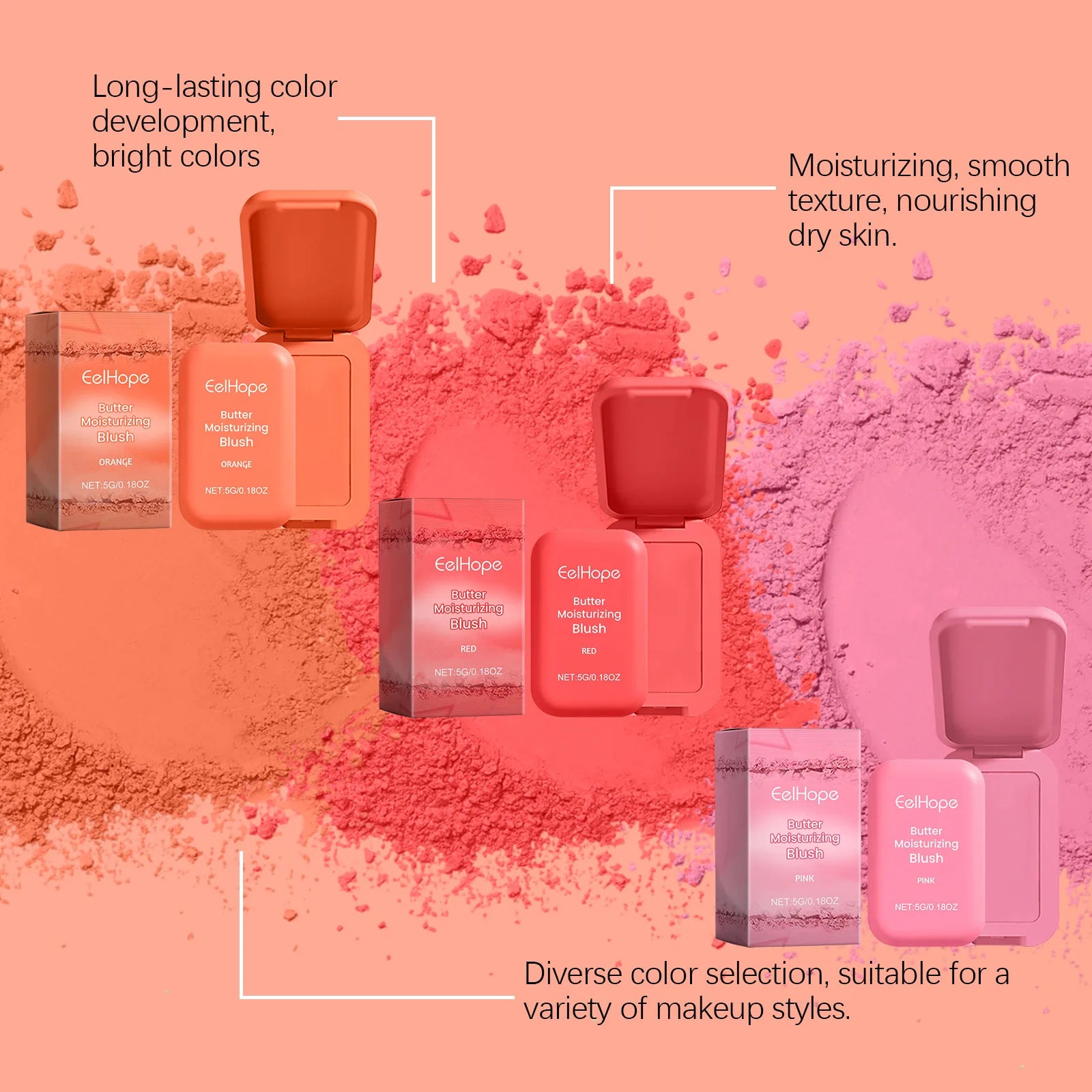 Eelhope Butter Blush Cream – Long Lasting Matte Cheek Tint