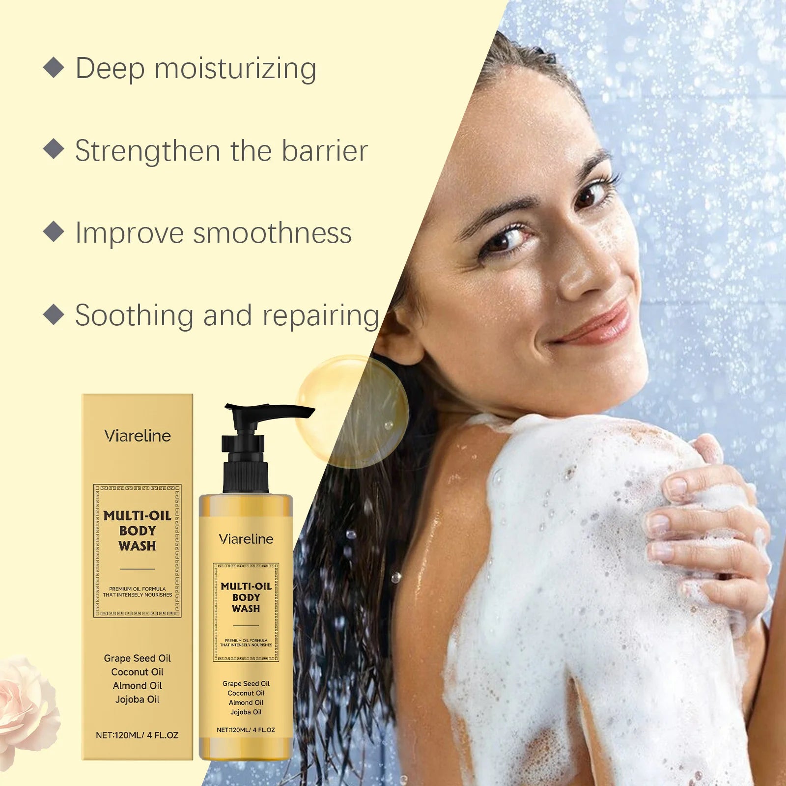 Viareline Body Shampoo – Gentle & Moisturizing Cleanser