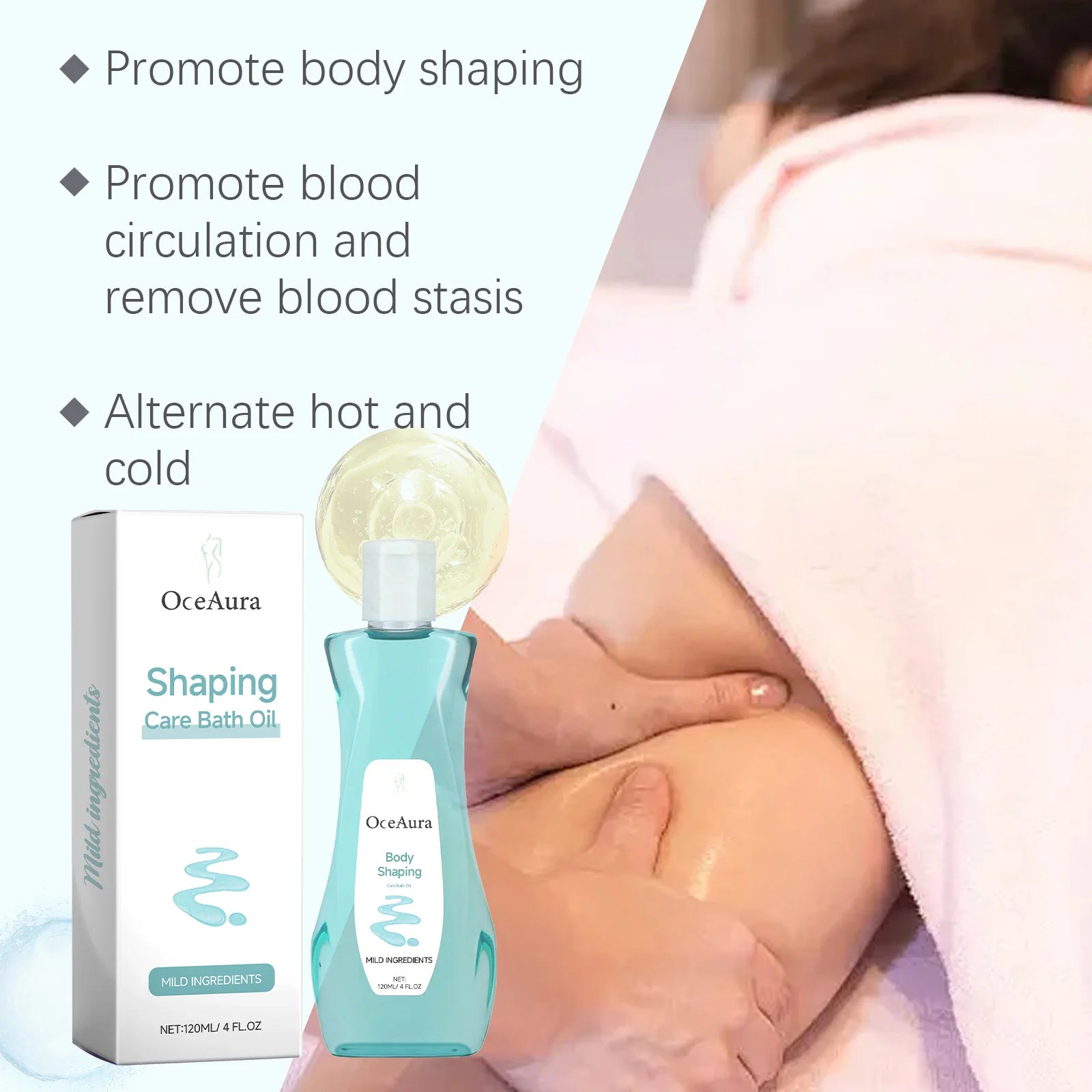 Oceaura Body Bathing Oil – Moisturizing Shower Oil