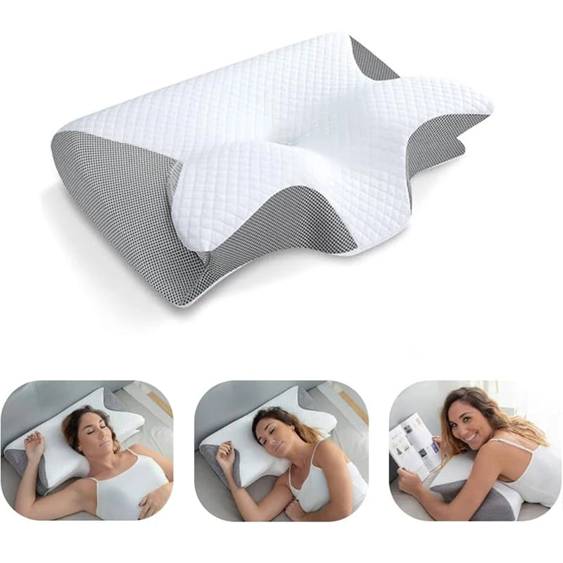 Memory Foam Cervical Neck Pillow – 2-in-1