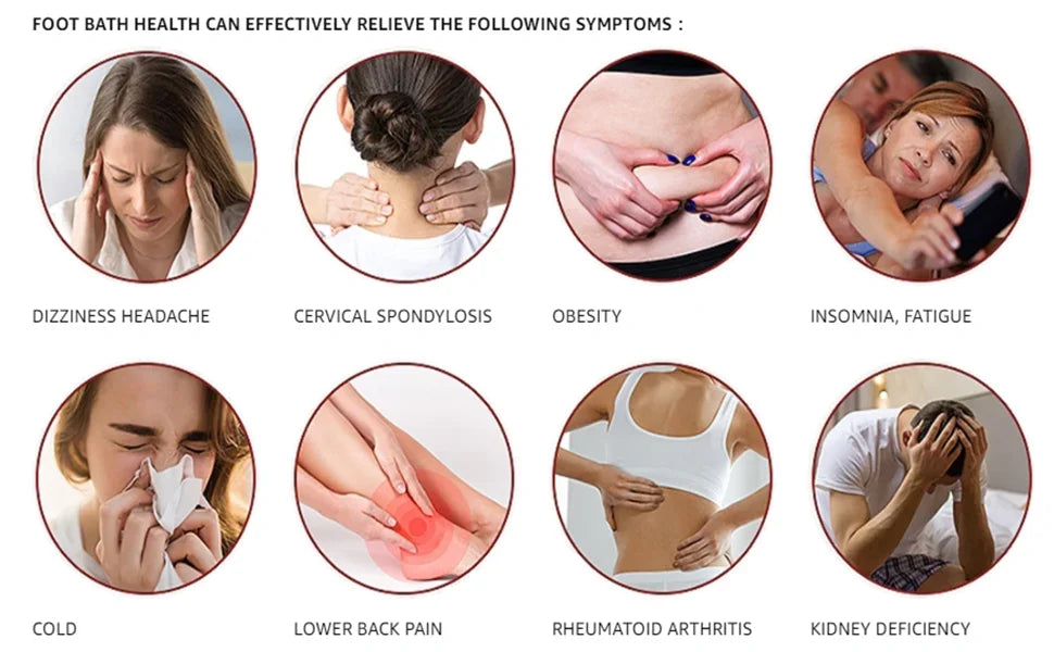 Wooden Foot Tub with Massager & Lid