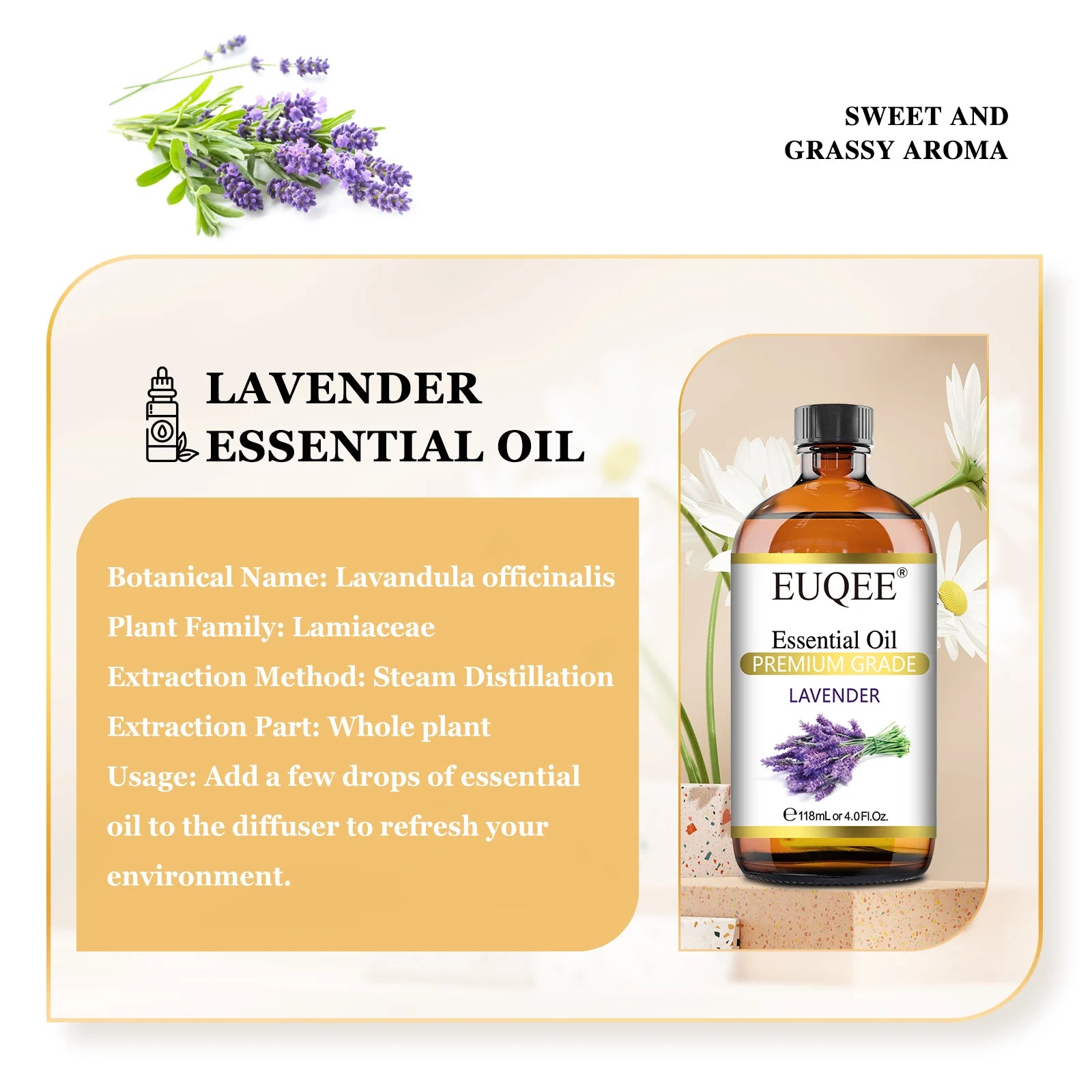 EUQEE 4oz Essential Oils for Aromatherapy