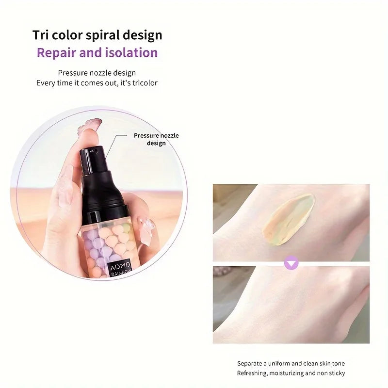 Tri-Color Face Primer Cream – Brighten & Contour Base