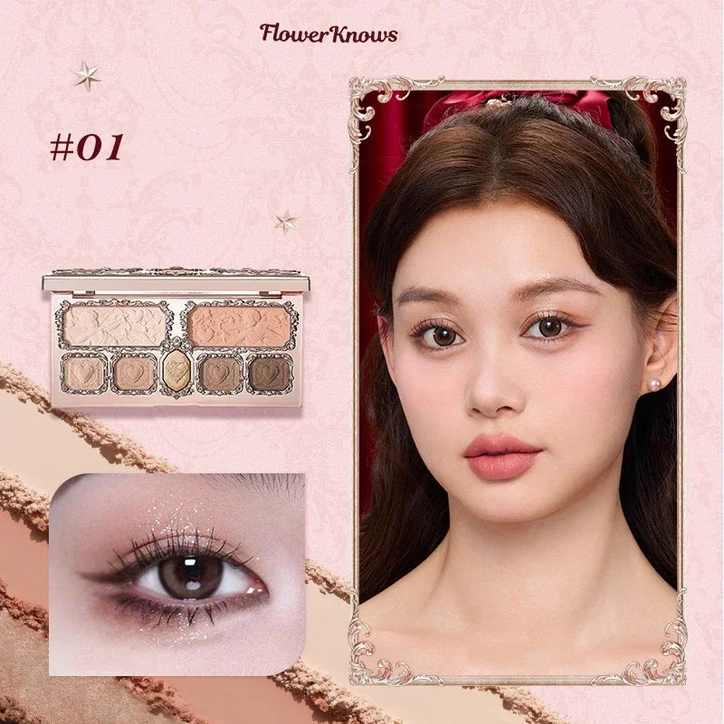Flower Knows Black Swan Ballet Eyeshadow Palette – 6 Colors