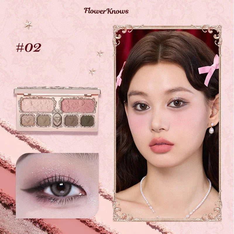 Flower Knows Black Swan Ballet Eyeshadow Palette – 6 Colors