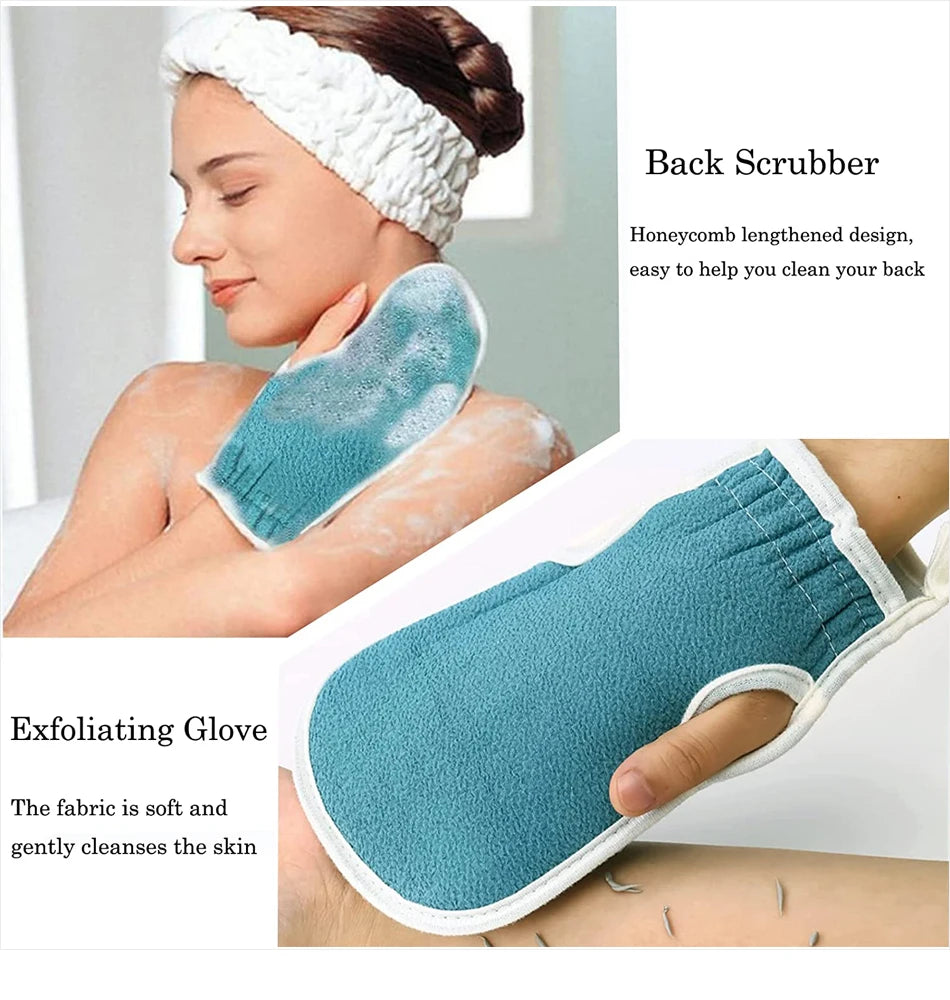 3Pcs Body Scrubber Set – Back Scrubber & Bath Tools