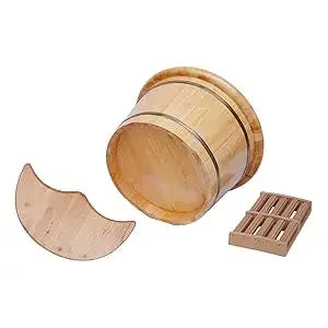 Wooden Foot Tub with Massager & Lid