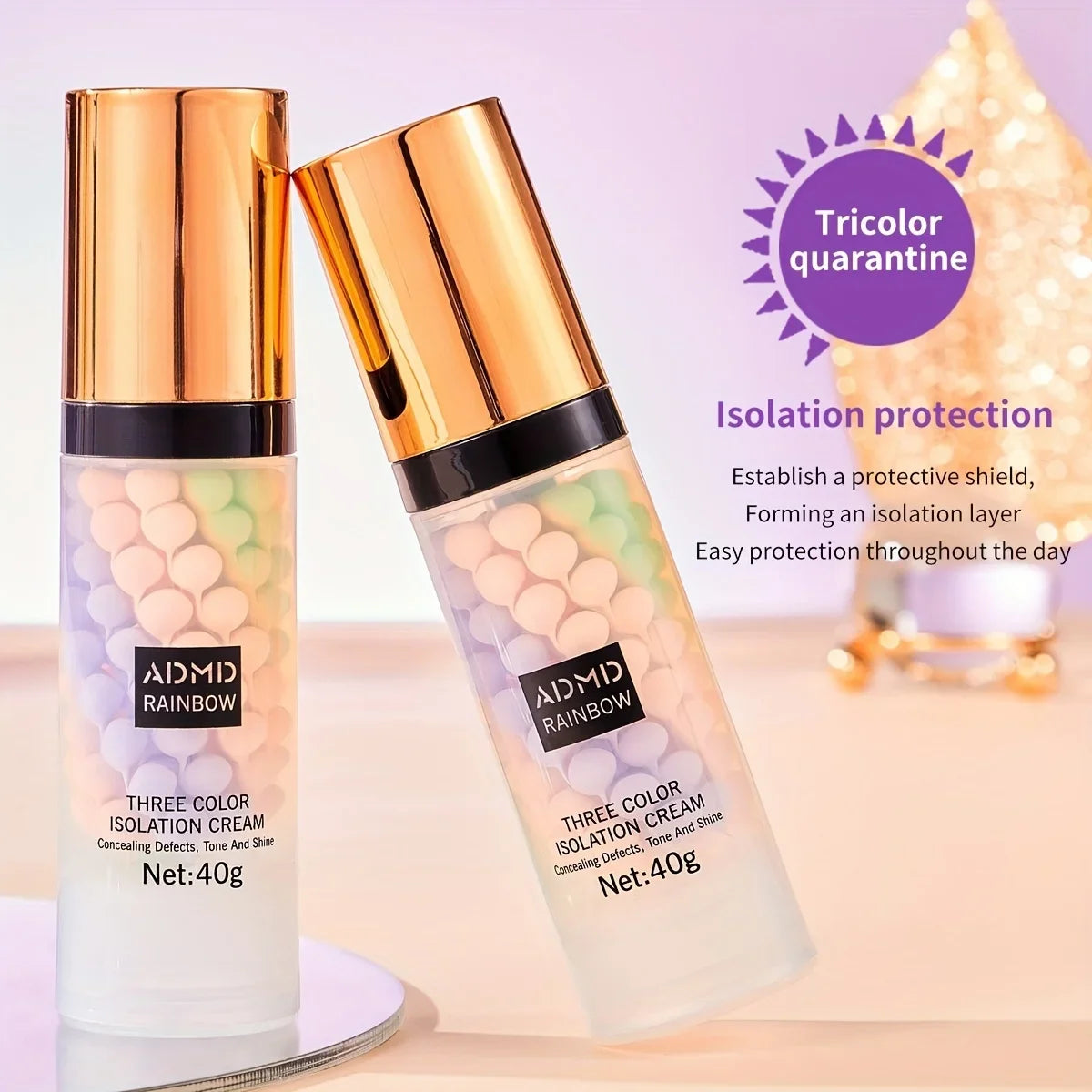 Tri-Color Face Primer Cream – Brighten & Contour Base