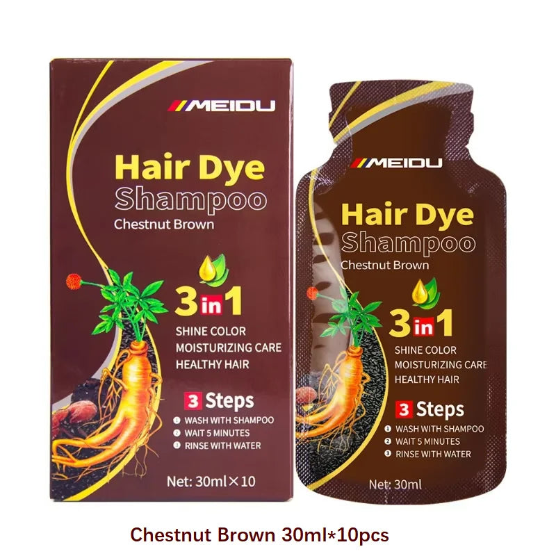 3-in-1 Hair Dye Shampoo – Natural Black Herbal