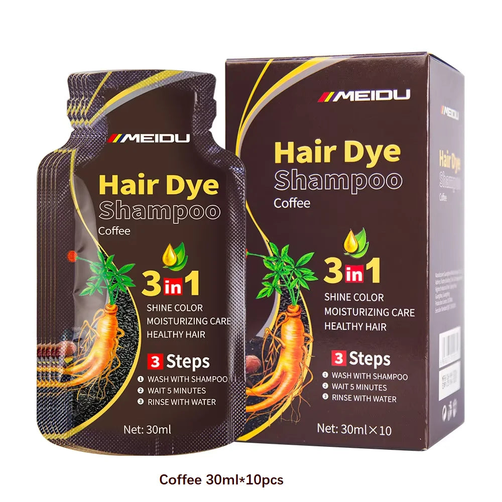 3-in-1 Hair Dye Shampoo – Natural Black Herbal