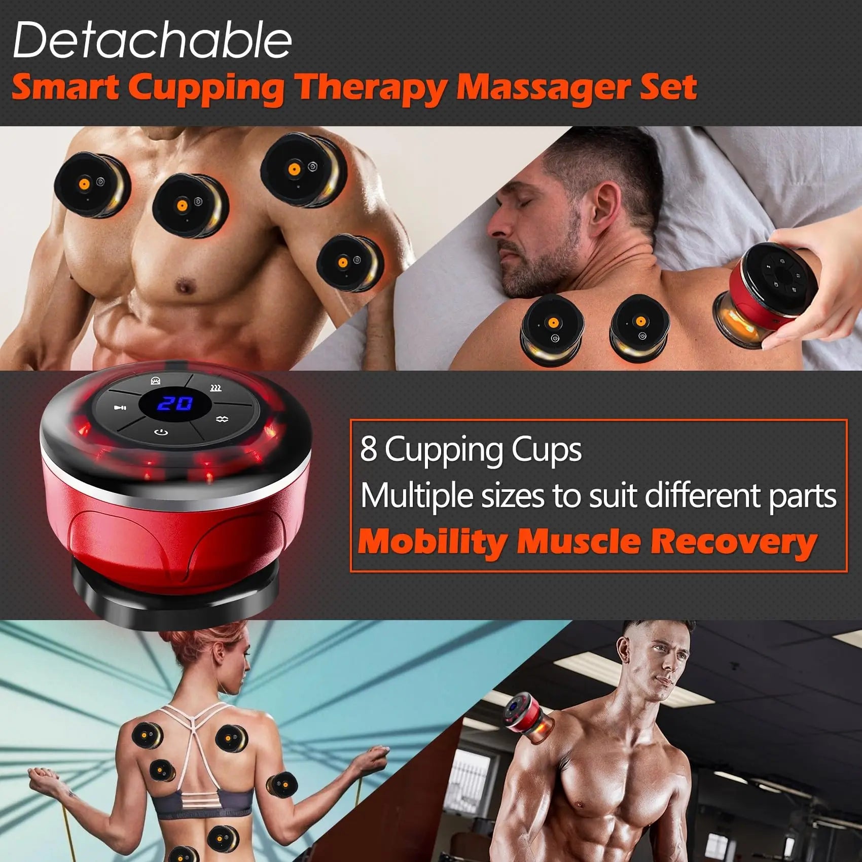 Tuhopeta 8-Cup Electric Cupping Massager