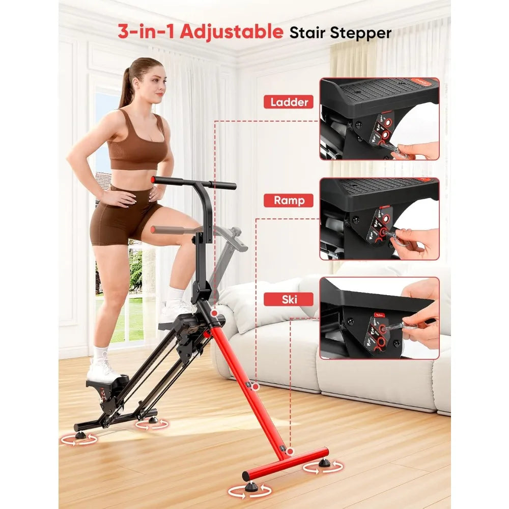 Home Fitness Stair Stepper – Adjustable & Ski Simulation