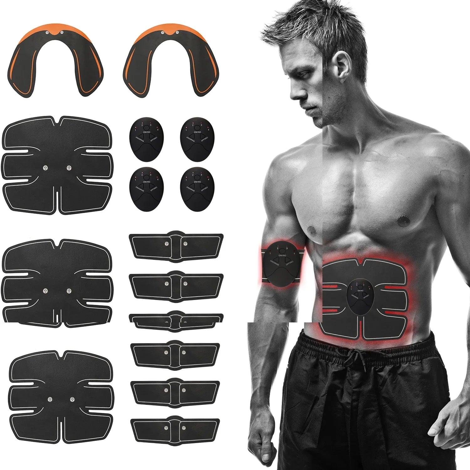 EMS Abdominal Muscle Trainer Belt with Remote Control
