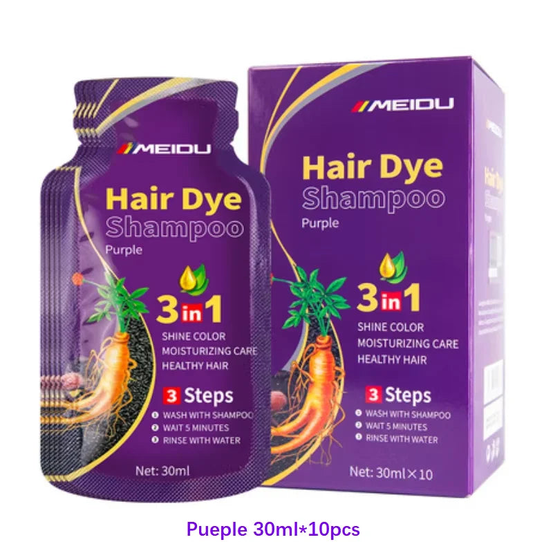 3-in-1 Hair Dye Shampoo – Natural Black Herbal