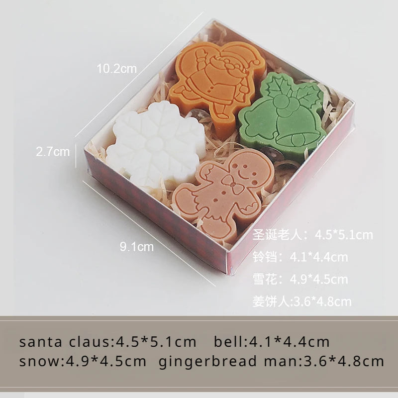 4pcs Christmas Scented Candle Set