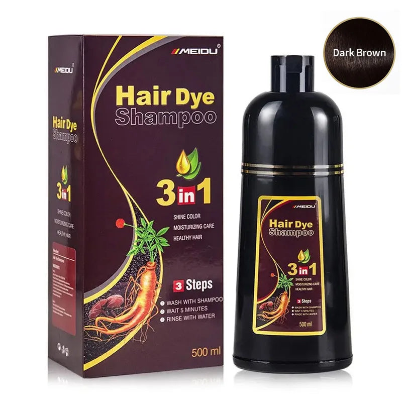 3-in-1 Hair Dye Shampoo – Natural Black Herbal