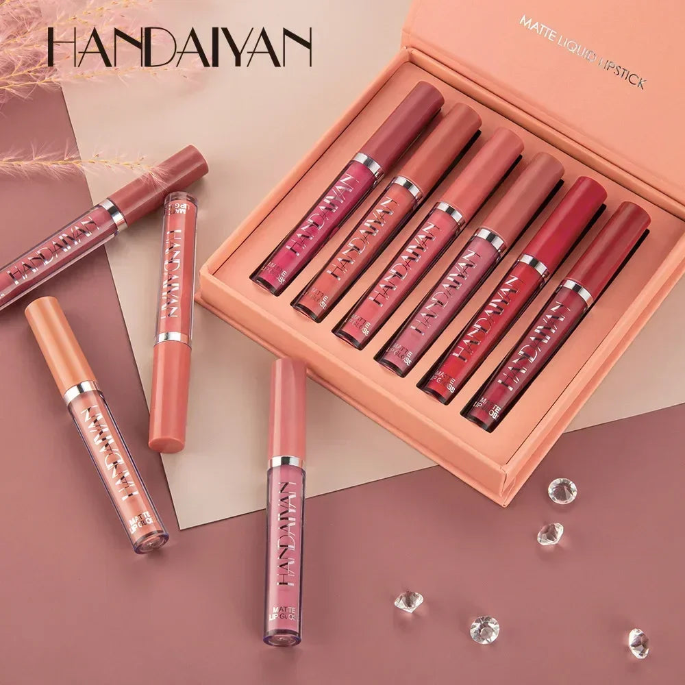 HANDAIYAN 6PCS Matte Lipstick Set – Long Lasting Waterproof