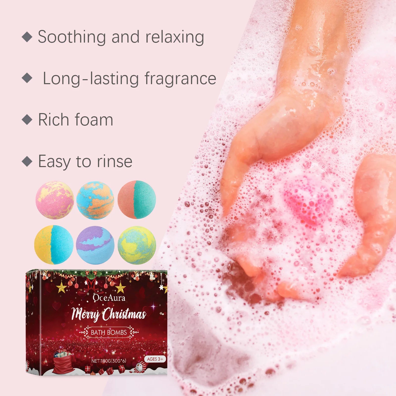 Christmas Bath Salt Balls – Spa Bubble Bath Bombs