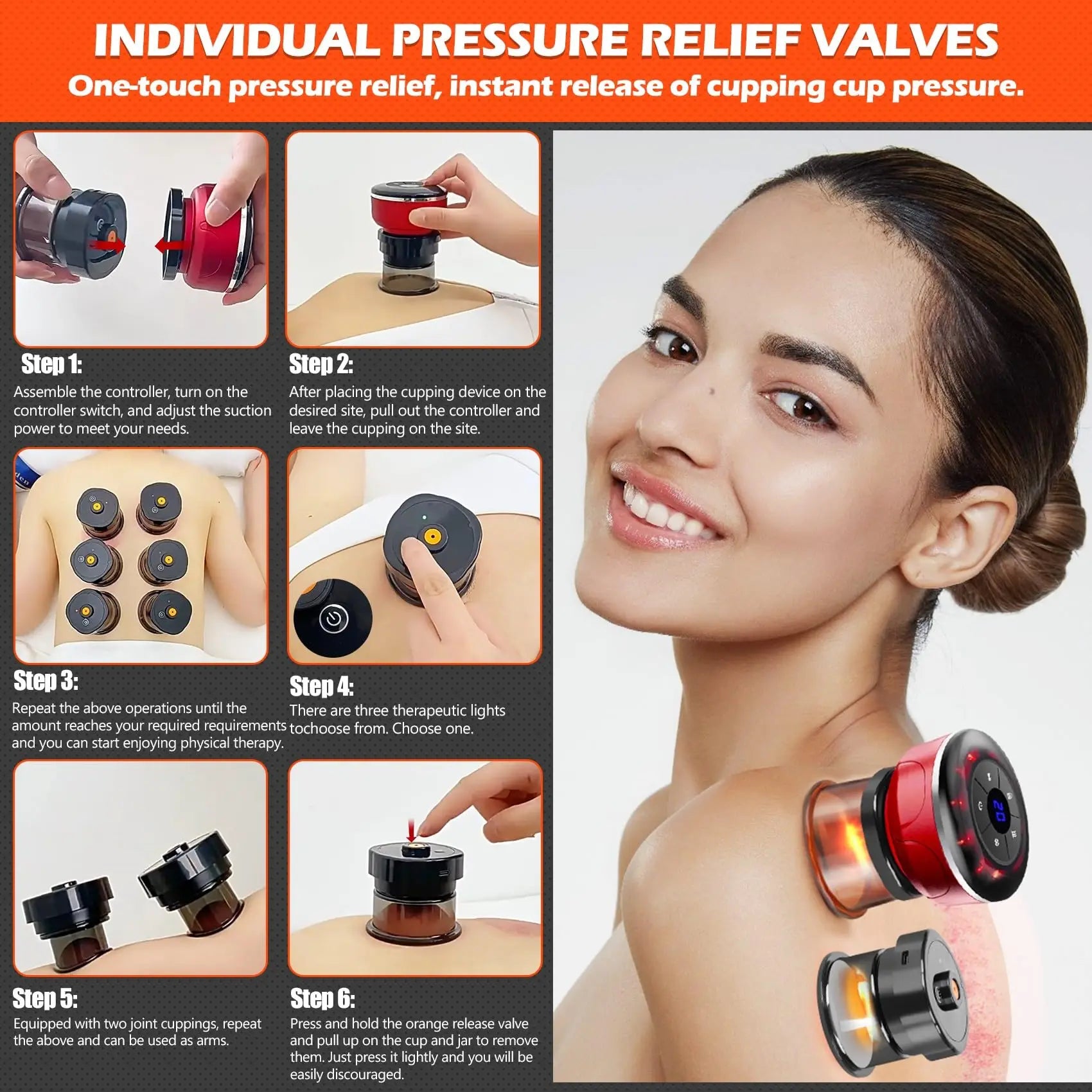 Tuhopeta 8-Cup Electric Cupping Massager