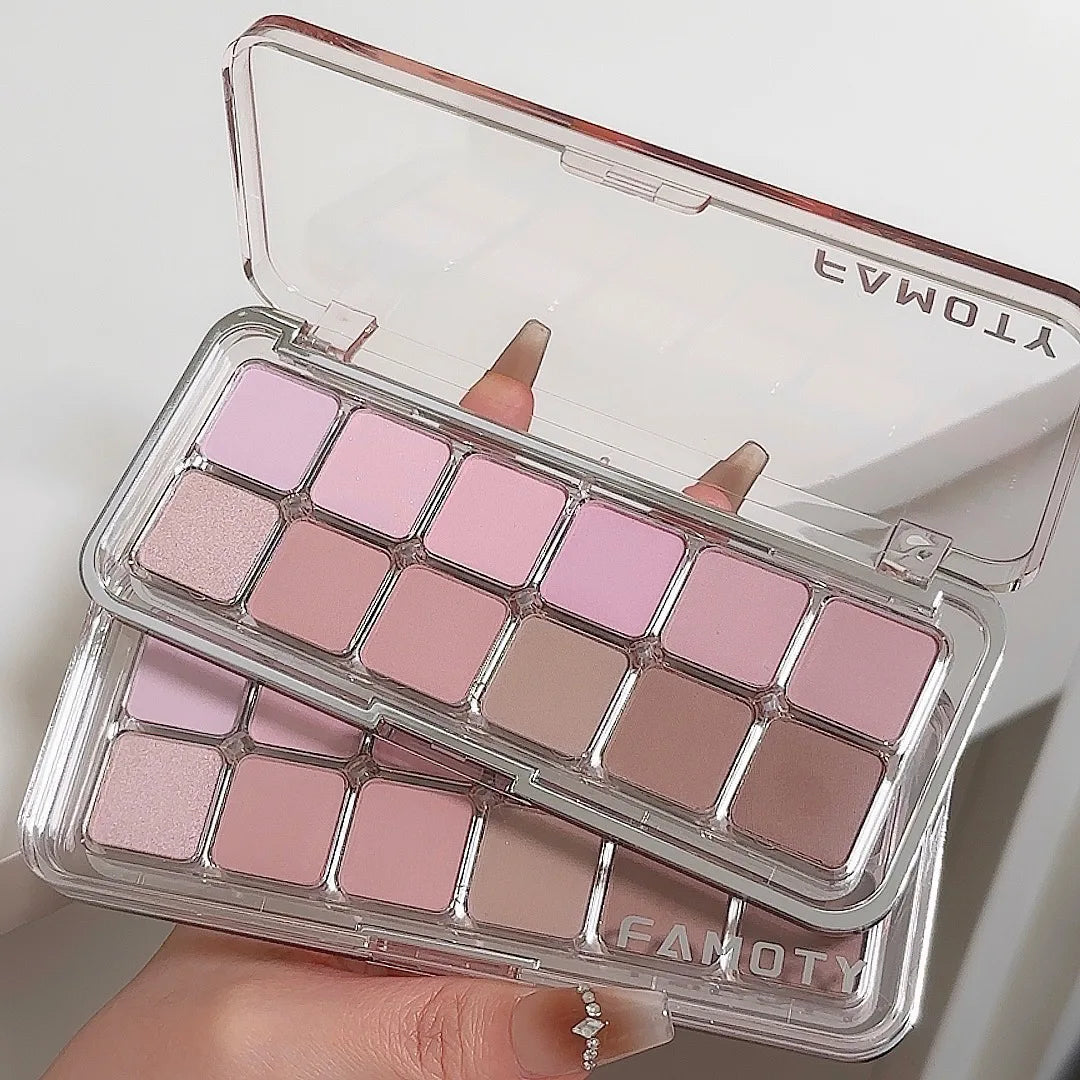 12-Color Matte Eyeshadow Palette – Daily Earth Tones