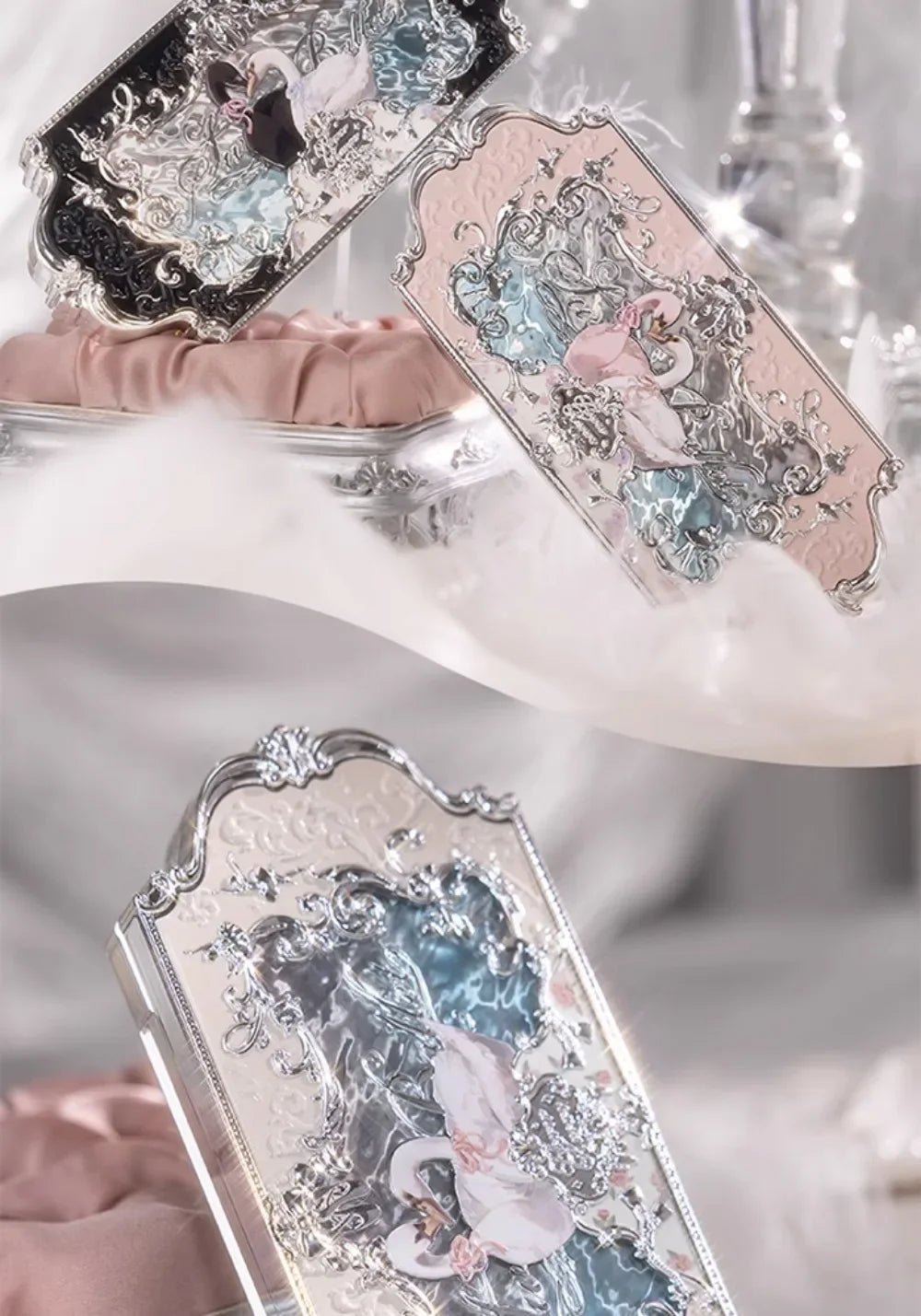 Flower Knows Black Swan Ballet Eyeshadow Palette – 6 Colors