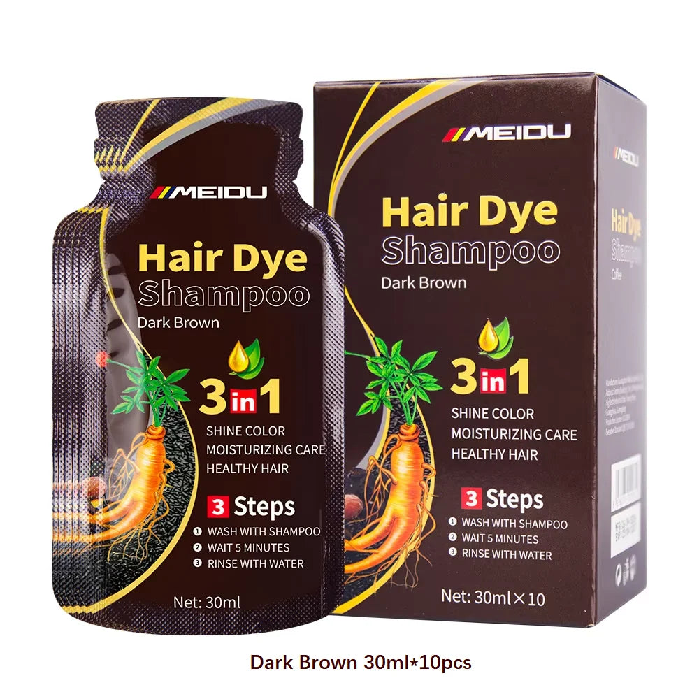 3-in-1 Hair Dye Shampoo – Natural Black Herbal