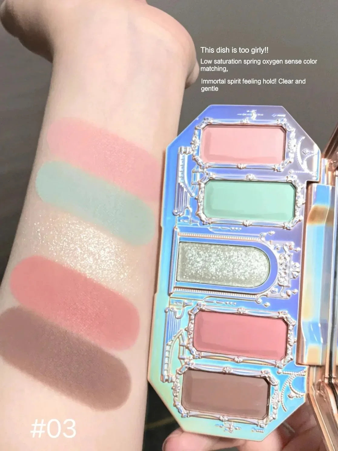 Flower Knows Black Swan Ballet Eyeshadow Palette – 6 Colors