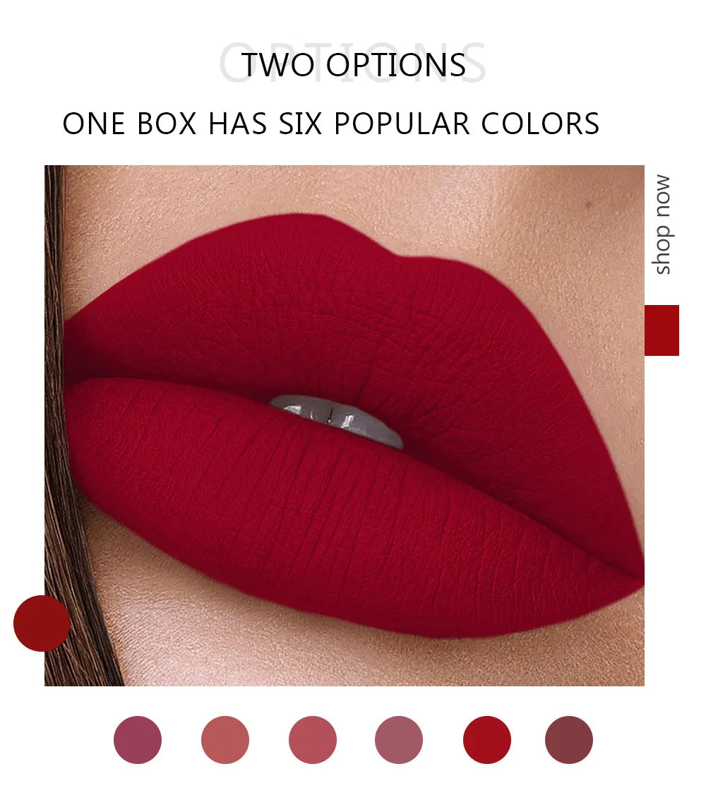 HANDAIYAN 6PCS Matte Lipstick Set – Long Lasting Waterproof