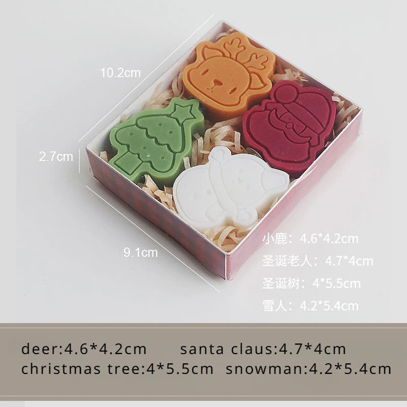 4pcs Christmas Scented Candle Set