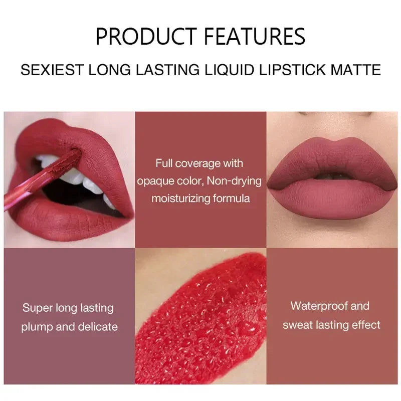 HANDAIYAN 6PCS Matte Lipstick Set – Long Lasting Waterproof