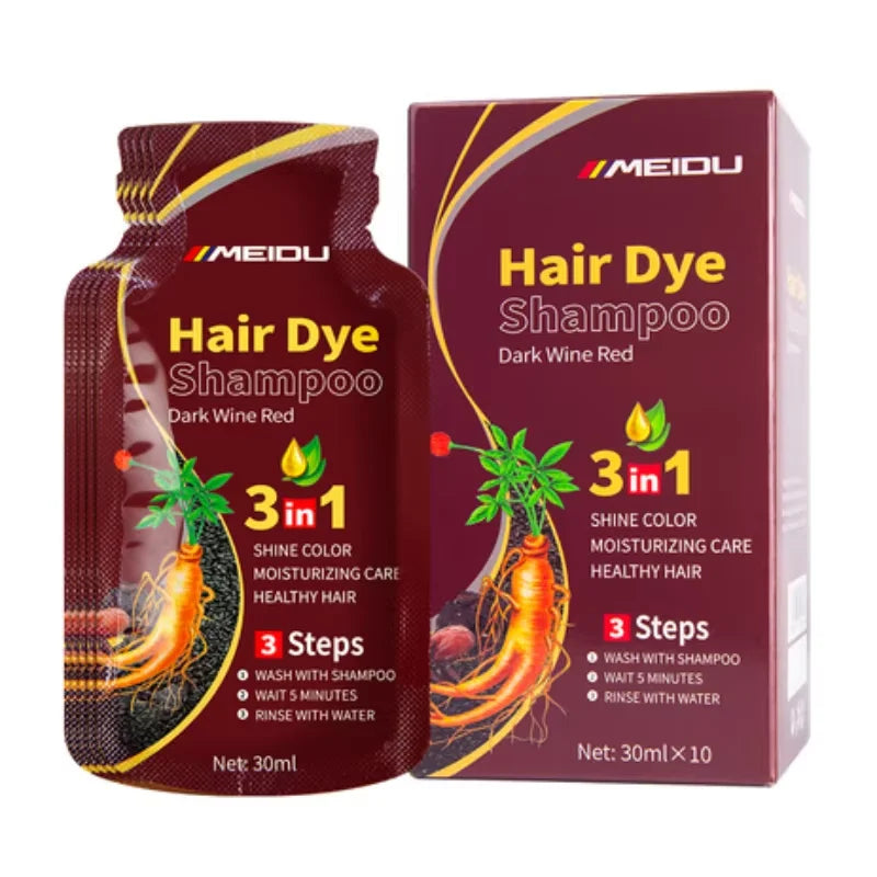3-in-1 Hair Dye Shampoo – Natural Black Herbal