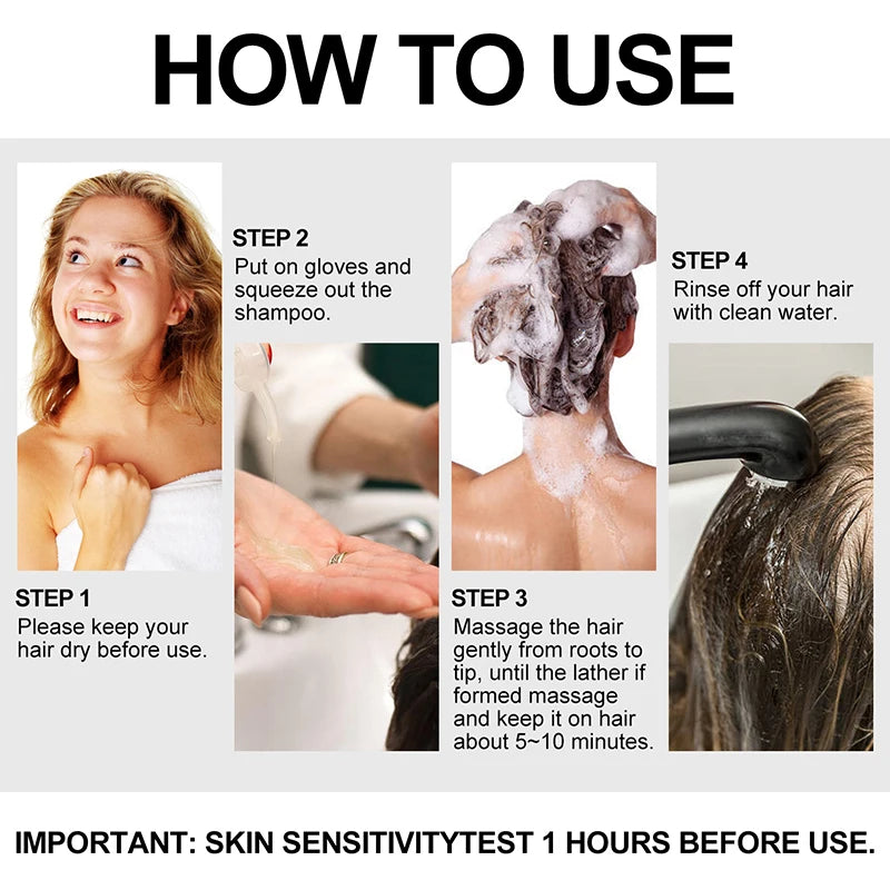 3-in-1 Hair Dye Shampoo – Natural Black Herbal