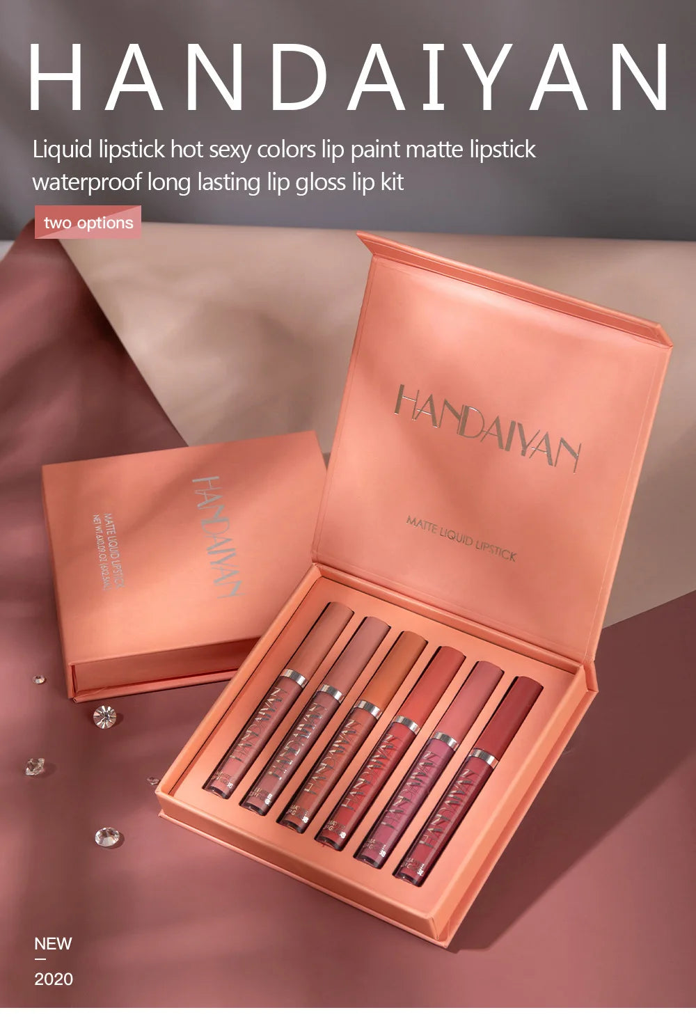 HANDAIYAN 6PCS Matte Lipstick Set – Long Lasting Waterproof