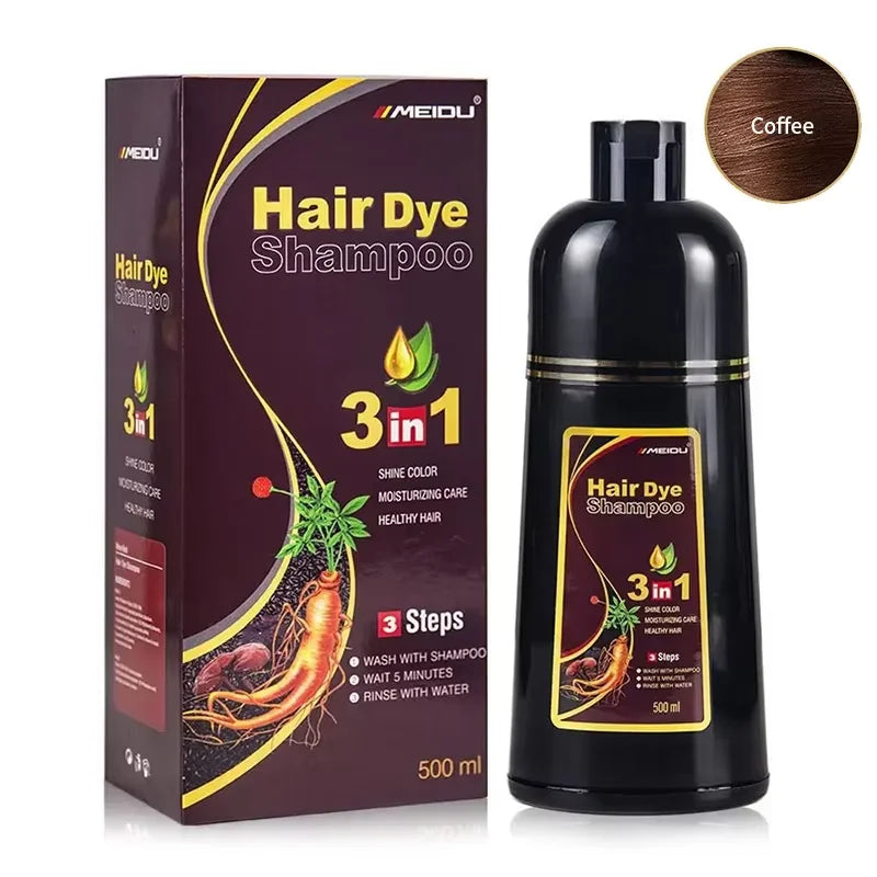 3-in-1 Hair Dye Shampoo – Natural Black Herbal
