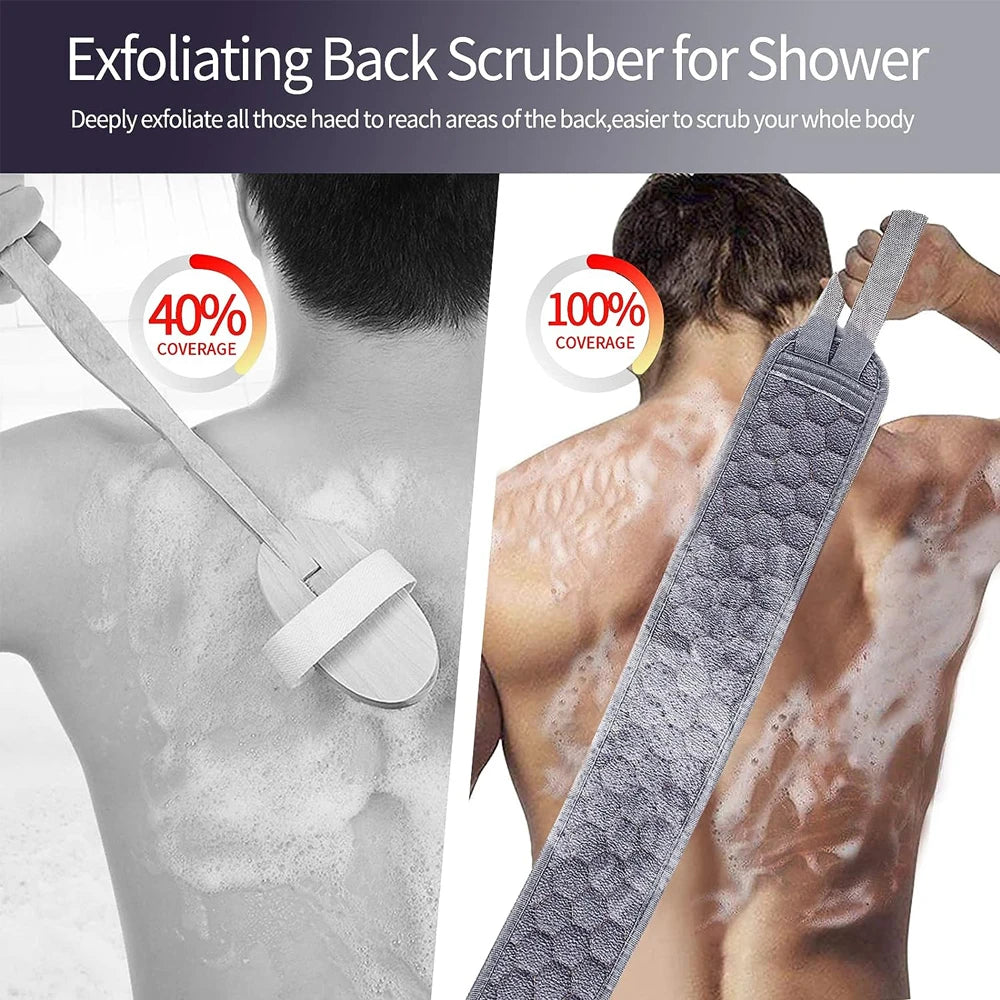 3Pcs Body Scrubber Set – Back Scrubber & Bath Tools