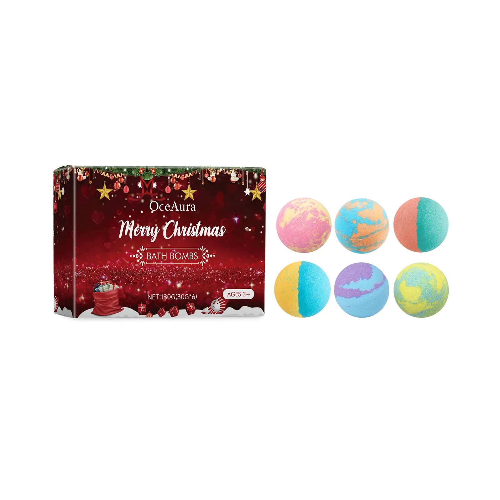 Christmas Bath Salt Balls – Spa Bubble Bath Bombs