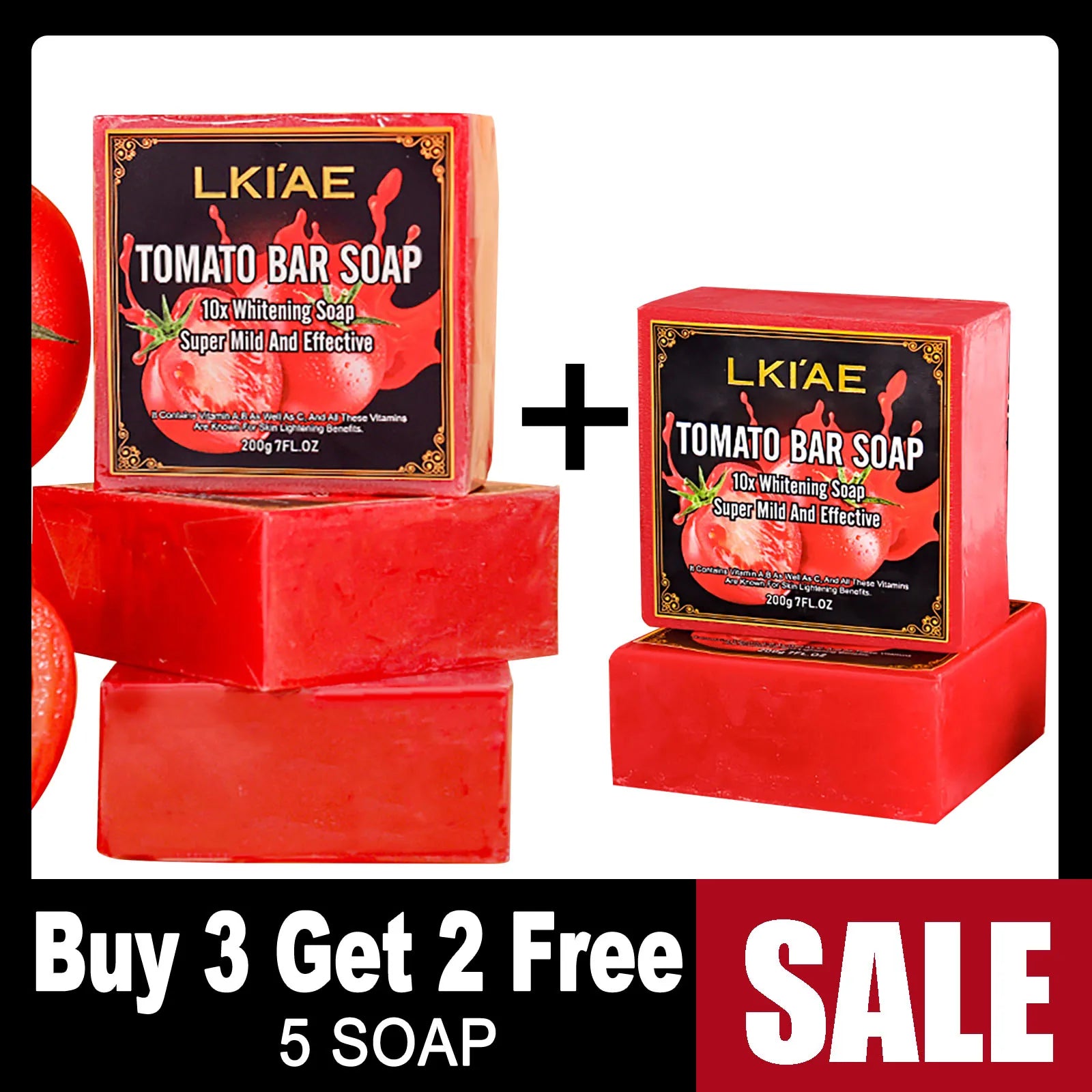 LKIAE Tomato Handmade Natural Soap Bar – Face & Body