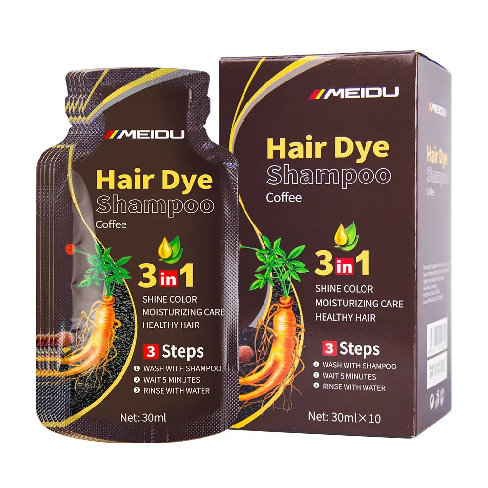 3-in-1 Hair Dye Shampoo – Natural Black Herbal