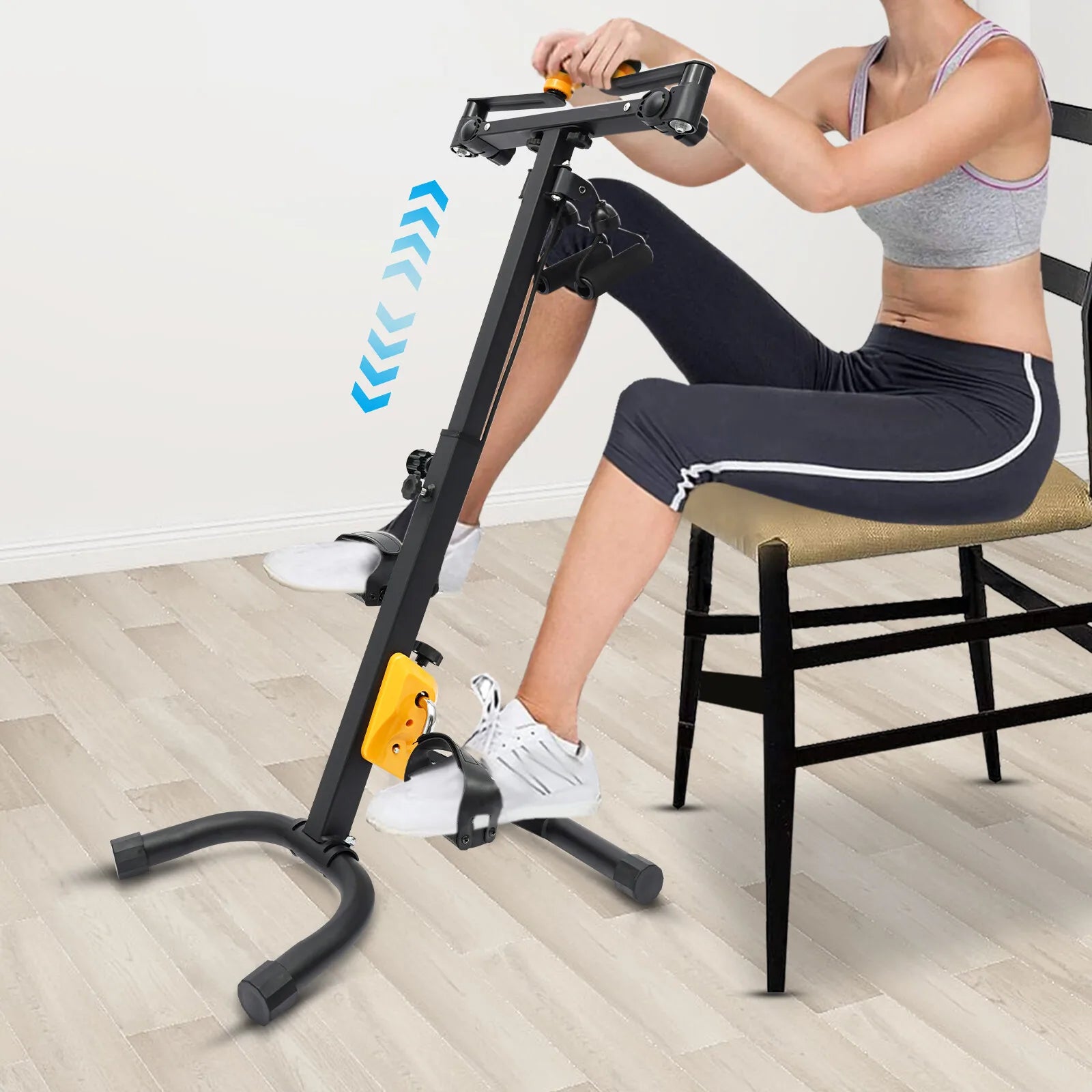 Foldable Pedal Exerciser Bike for Seniors – Adjustable Rehab Equipment