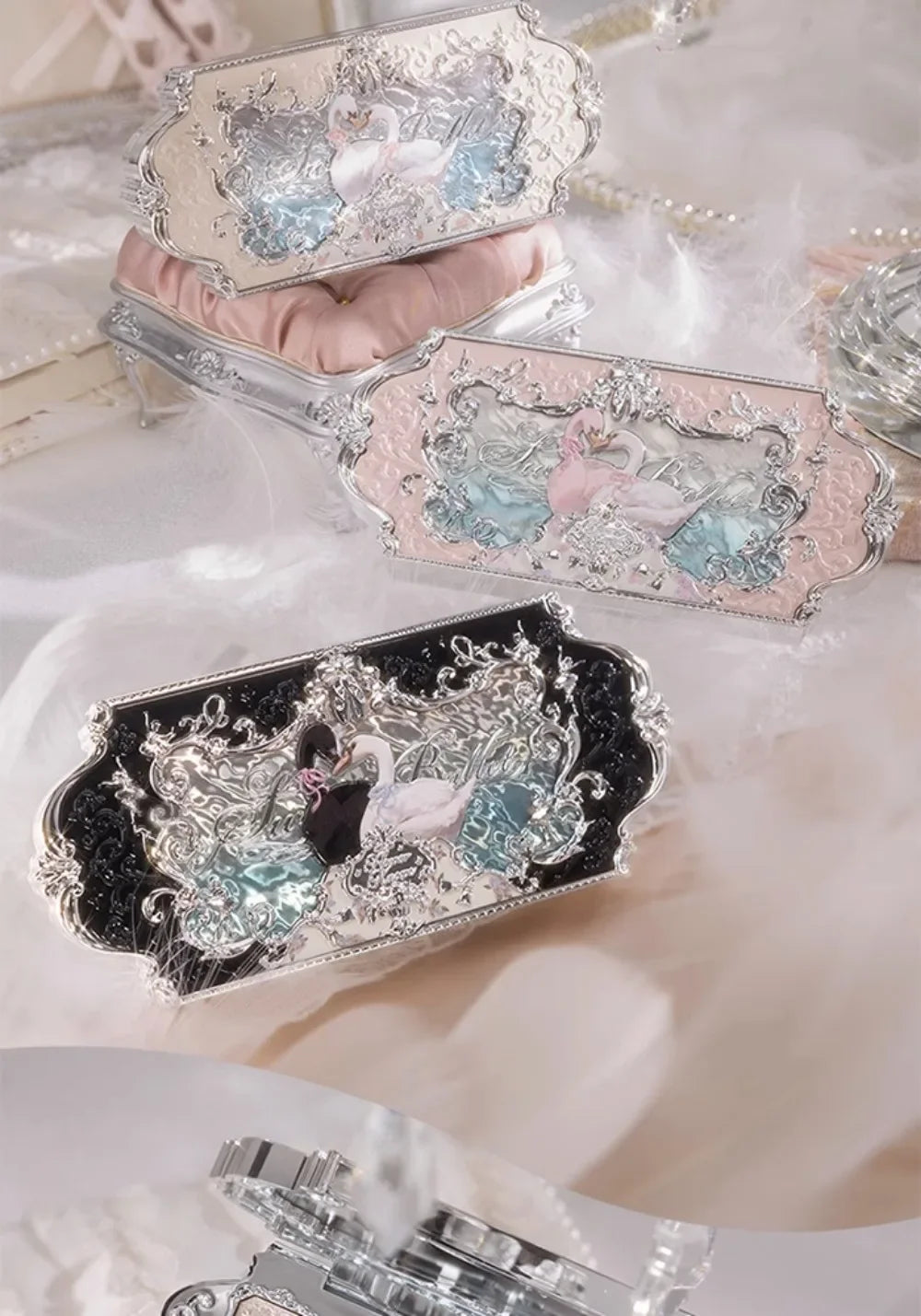 Flower Knows Black Swan Ballet Eyeshadow Palette – 6 Colors