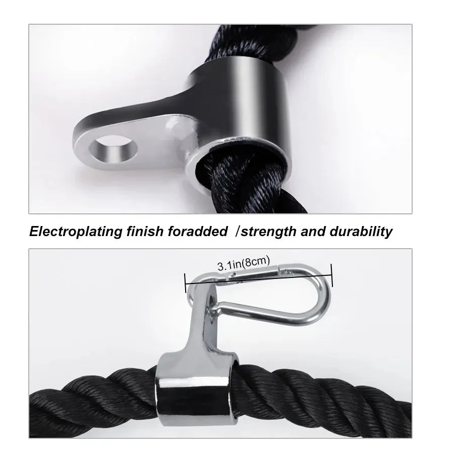 Triceps Rope Pull Down Cable Attachment – Gym Accessory