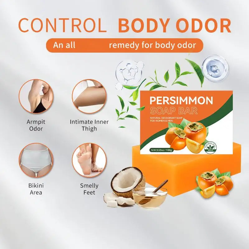 Natural Persimmon Extract Soap Bar – Face & Body