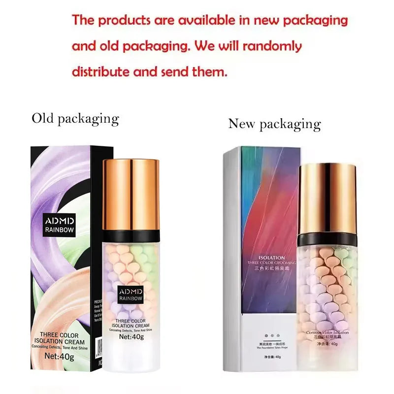 Tri-Color Face Primer Cream – Brighten & Contour Base