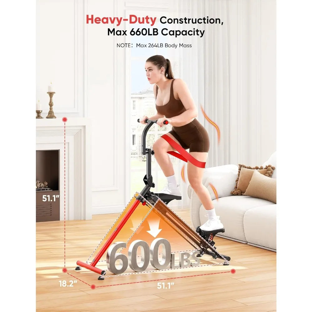 Home Fitness Stair Stepper – Adjustable & Ski Simulation