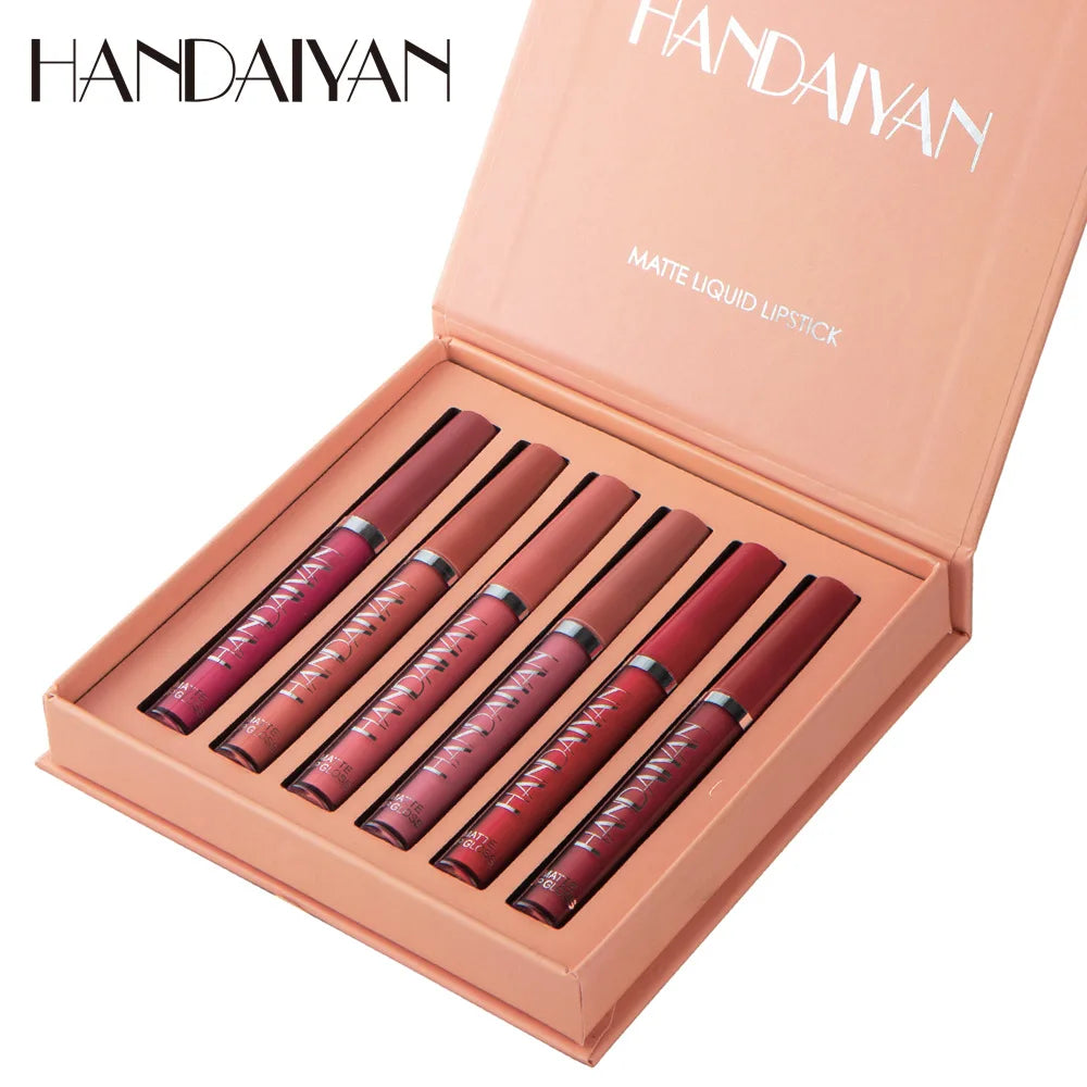 HANDAIYAN 6PCS Matte Lipstick Set – Long Lasting Waterproof