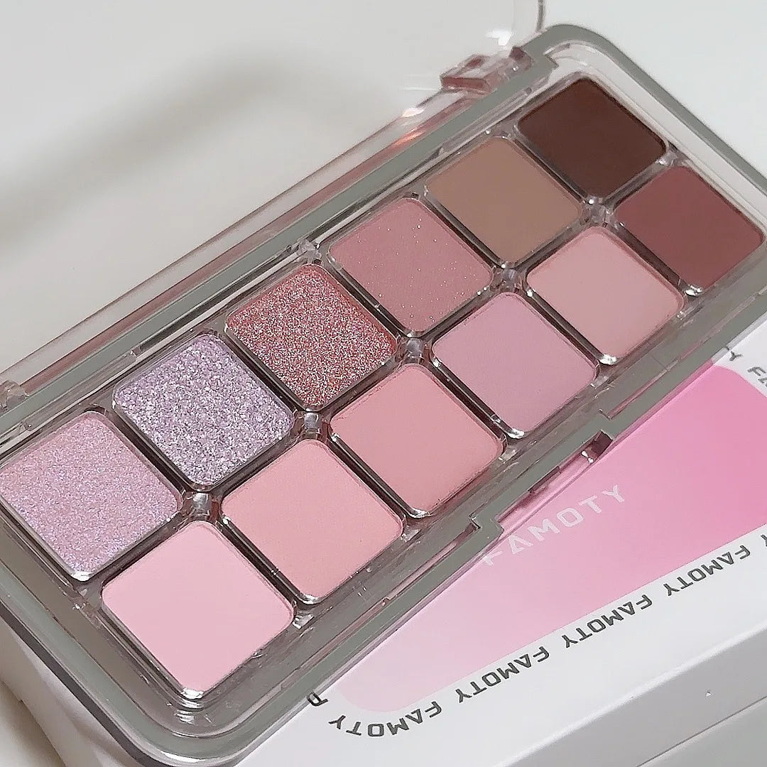 12-Color Matte Eyeshadow Palette – Daily Earth Tones