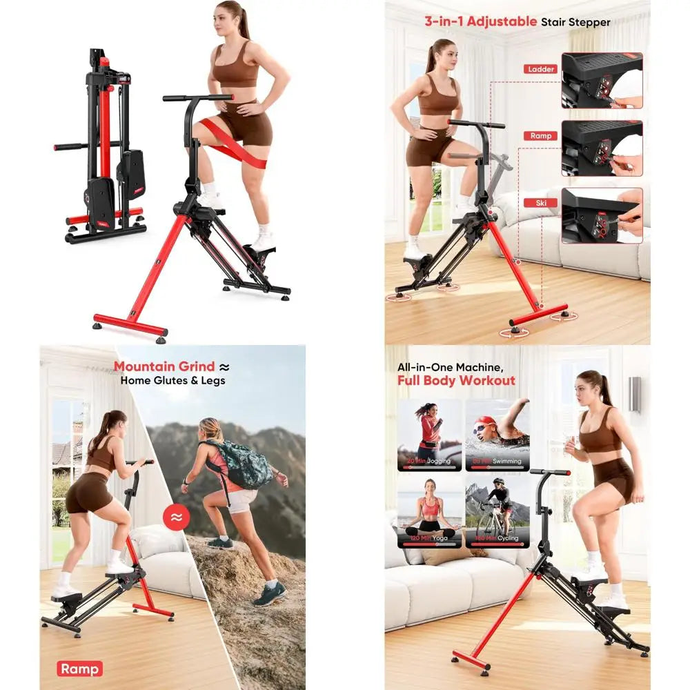 Home Fitness Stair Stepper – Adjustable & Ski Simulation