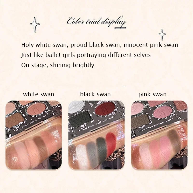 Flower Knows Black Swan Ballet Eyeshadow Palette – 6 Colors