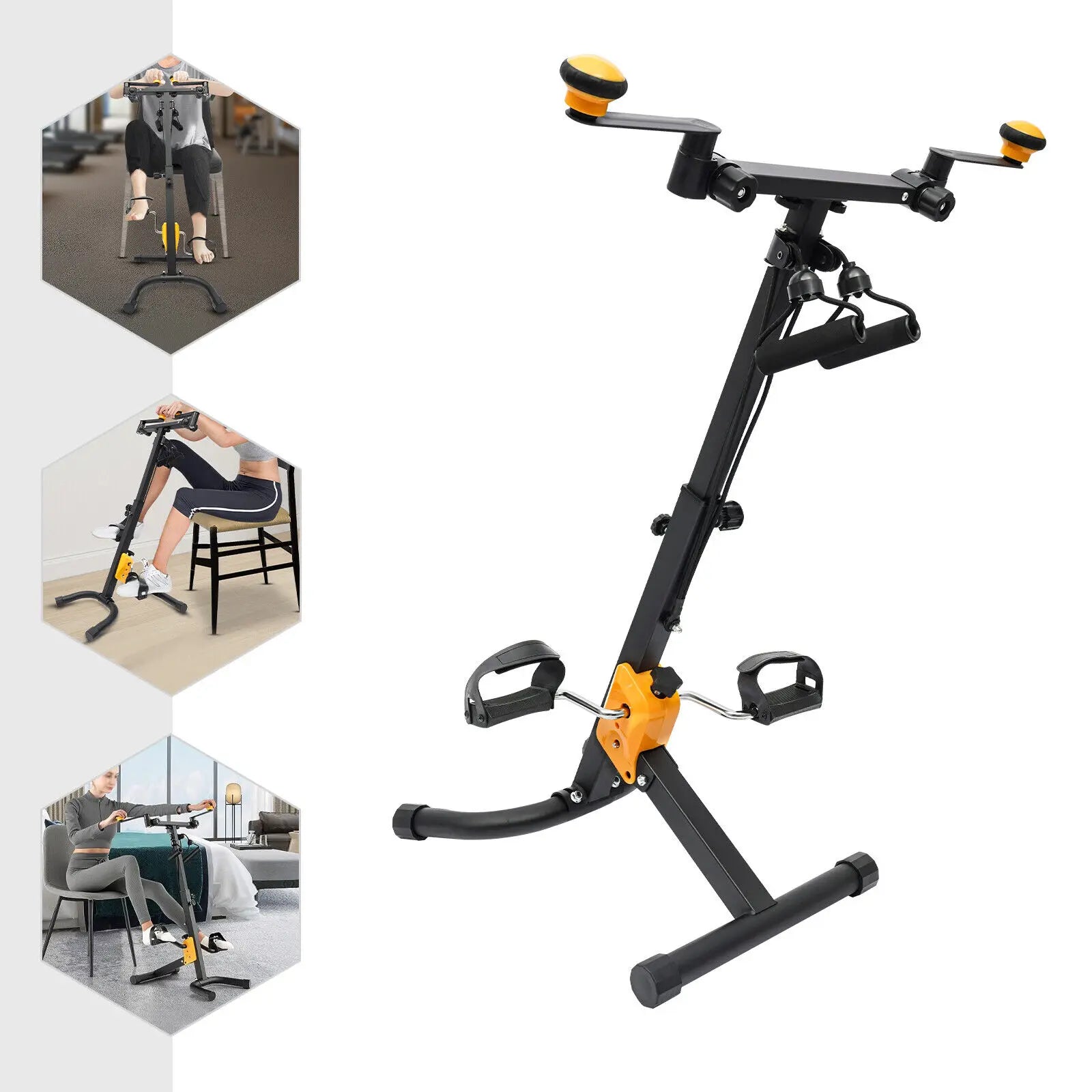Foldable Pedal Exerciser Bike for Seniors – Adjustable Rehab Equipment