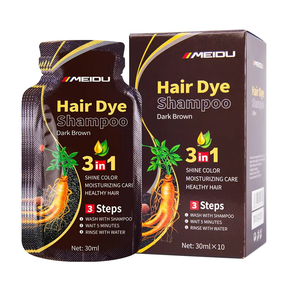 3-in-1 Hair Dye Shampoo – Natural Black Herbal